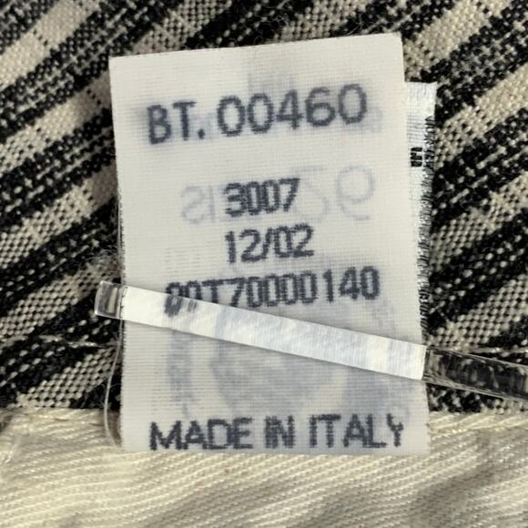 DIESEL Size 25 Black Grey Cotton Stripe Zip Fly Mini Skirt - Picture 7 of 7